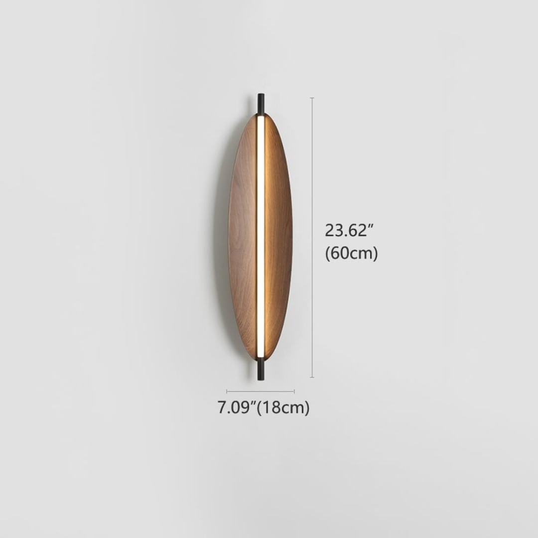 HOMERO Brown Leaf Design Modern LED Wall Lamp