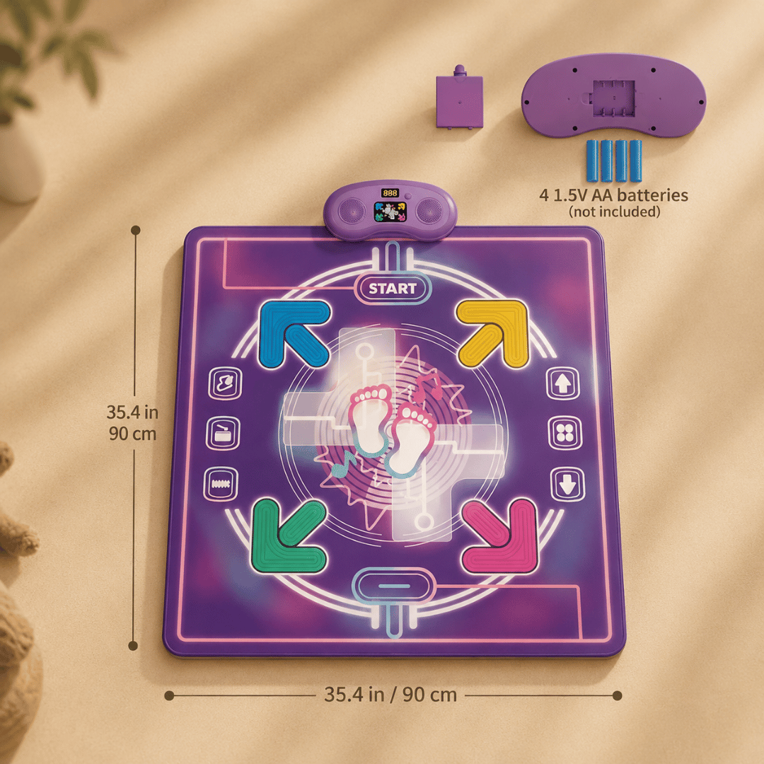 Homero 6 Game Modes Musical Dance Mat with Bluetooth - 90x90cm