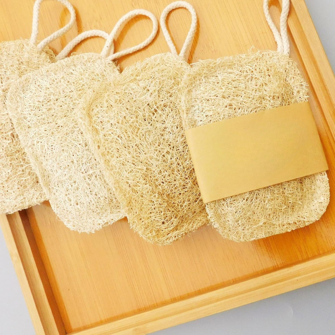 Homero Reusable Long Lasting Natural Cleaning & Bathing Loofah Pads
