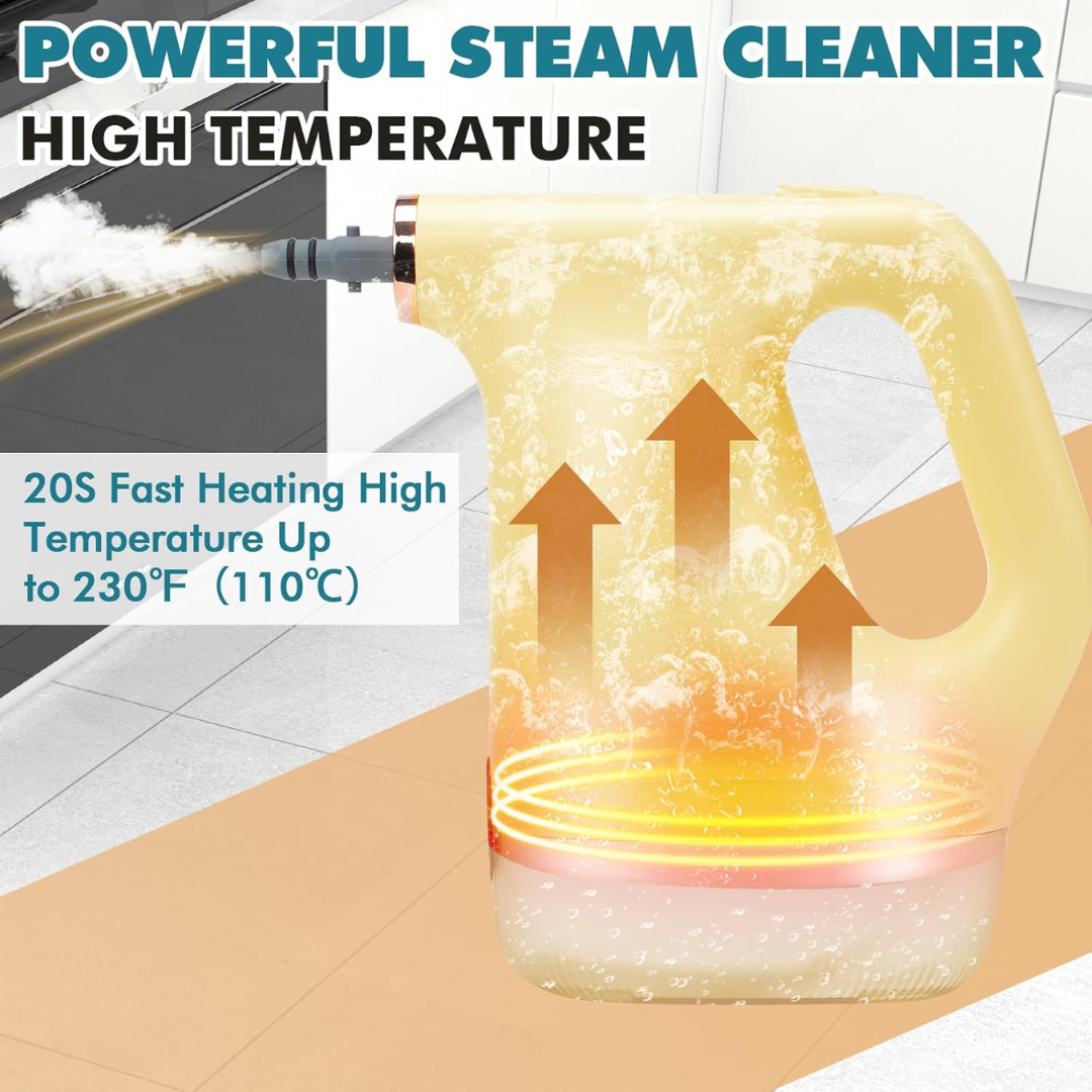 Portable Handheld Chemical Free Powerful Steam Cleaning Set