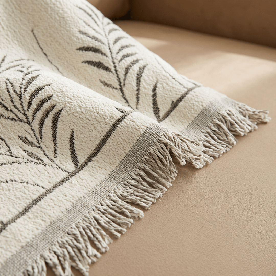 Elegant Reversible Anti Slip Chenille Fabric Sofa Cover
