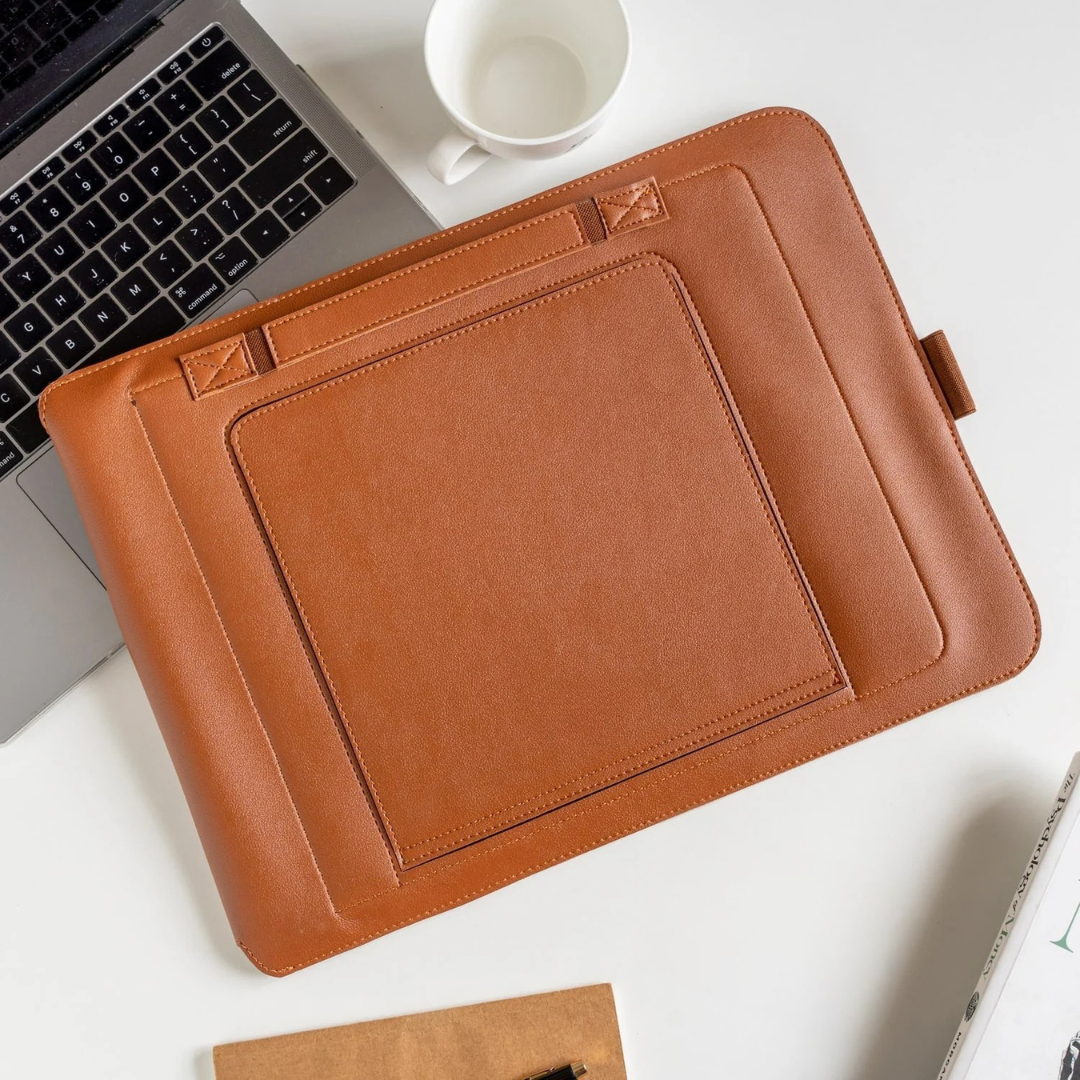 Multipurpose Personalized Laptop Sleeve with Foldable Stand and Mouse Pad