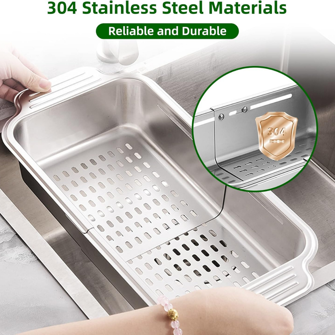 HOMERO Stainless Steel Expandable Sink Colander Strainer