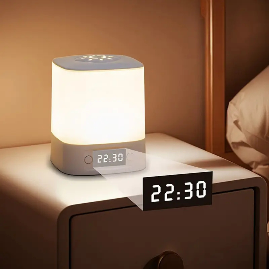 Homero USB Powered LED Night Light with Digital Clock Touch Control