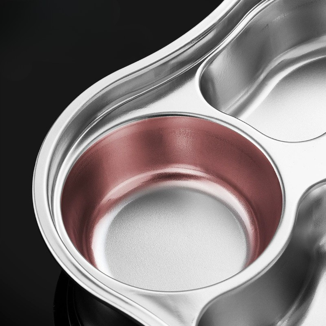 Homero 5 Compartment 316 Stainless Steel Antibacterial Bento Lunch Box