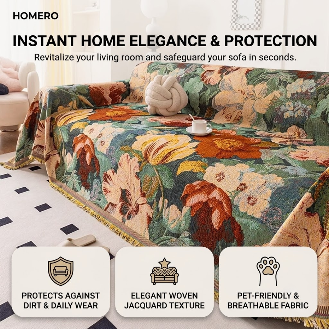 Reversible Jacquard Anti Slip Washable Sofa Cover