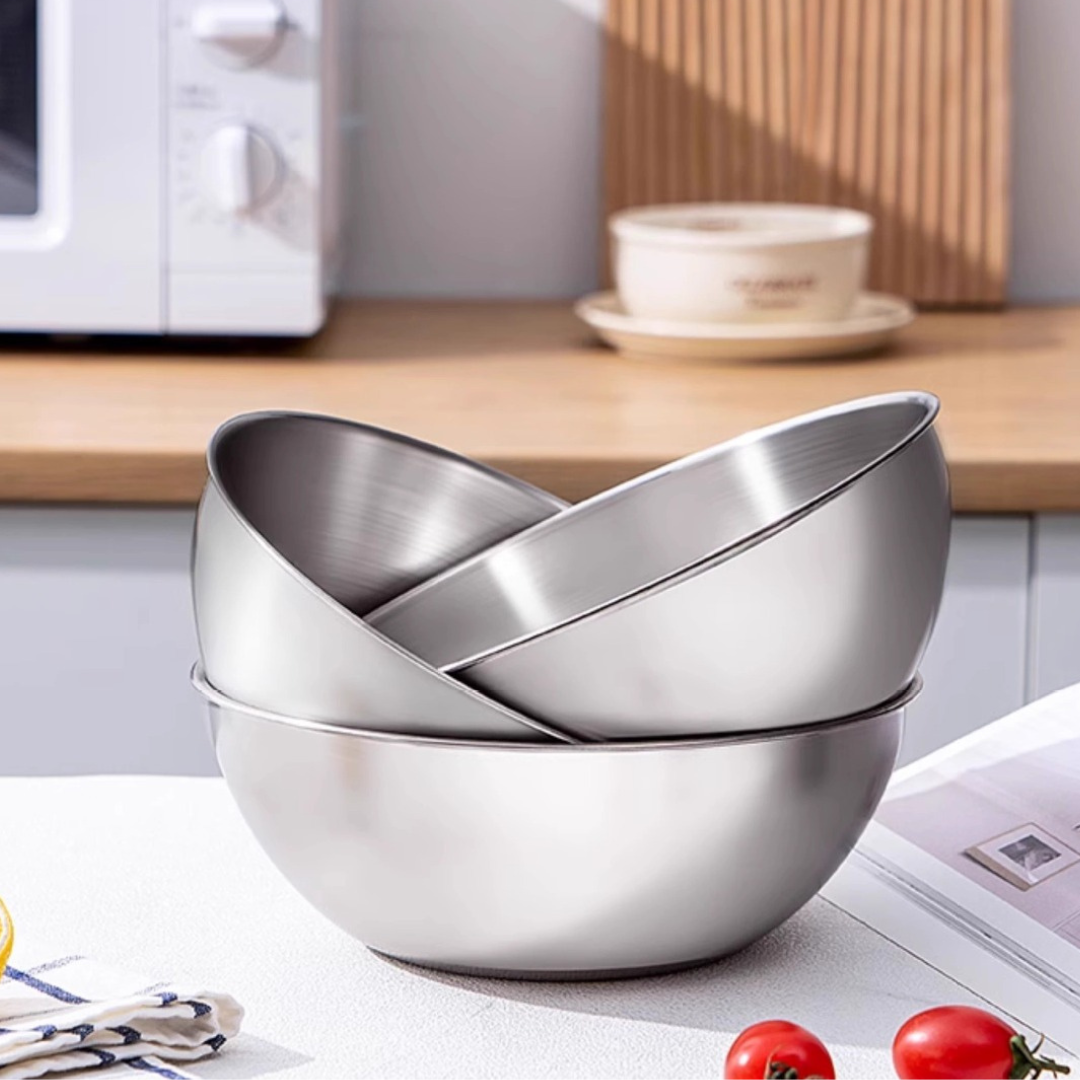 Premium 304 Stainless Steel Mixing Bowl with Measuring Scale and Lid