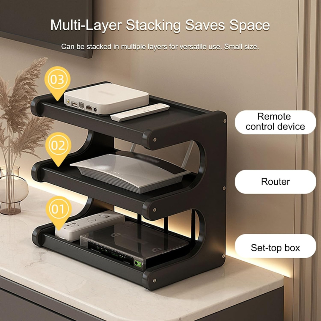 Multipurpose Wooden Router and Storage Rack