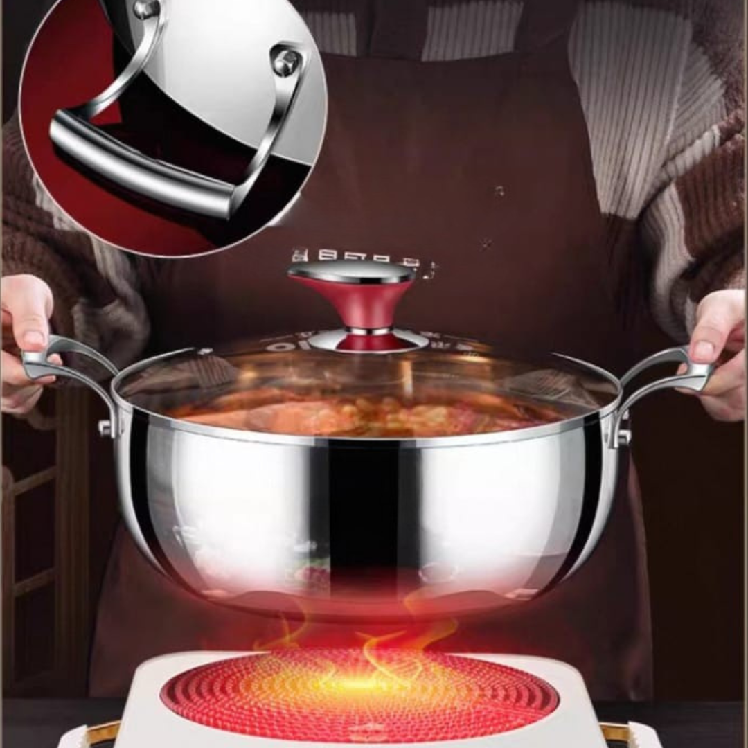 Premium 316L Stainless Steel Soup Pot - 3.5L