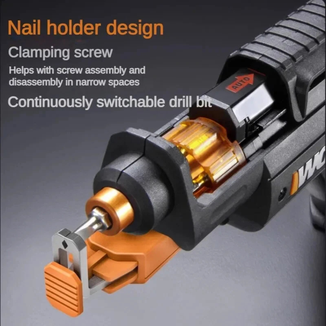 HOMERO Semi Automatic Cordless Electric Revolver Bit Storage 4V Lithium Power Screwdriver