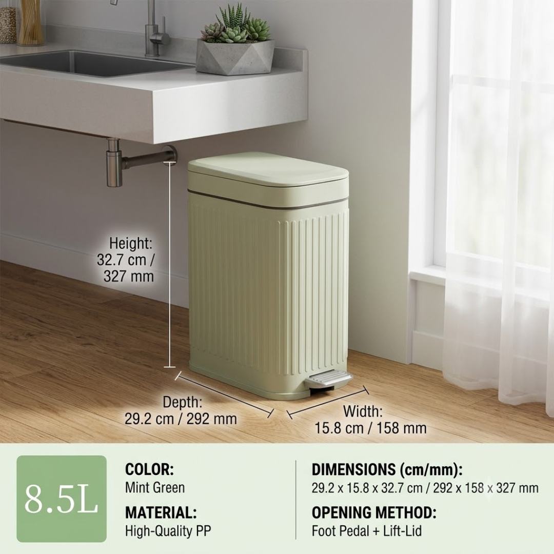 Premium Pedal Dustbin with Press Top Lid