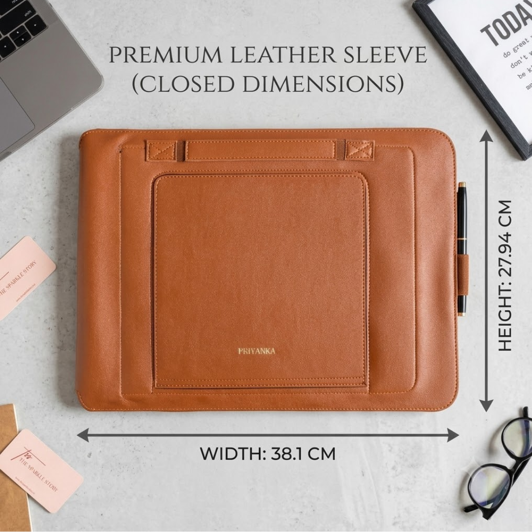 Multipurpose Personalized Laptop Sleeve with Foldable Stand and Mouse Pad