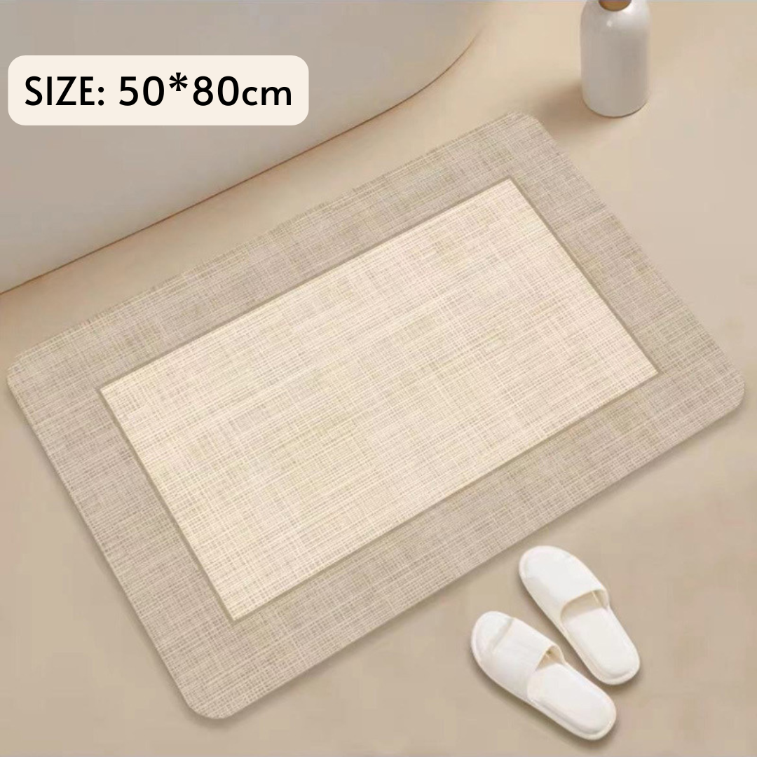 HOMERO Quick Dry Diatom Bath Mat with Anti-Slip Backing – 50x80 cm