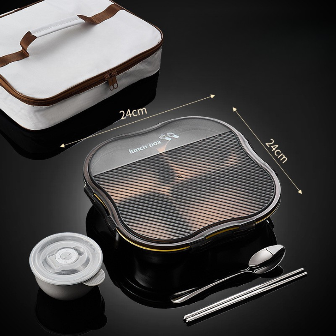 Homero 5 Compartment 316 Stainless Steel Antibacterial Bento Lunch Box