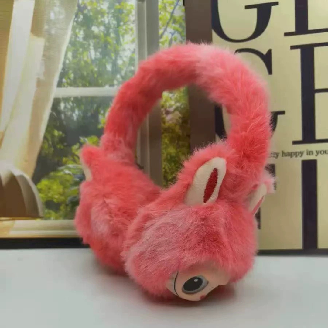 Cute Cartoon Labubu Soft Plush Earmuffs