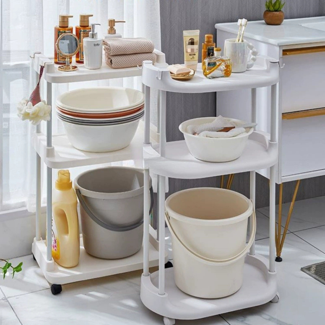 Homero Multi-Tier Slim Storage Rack Organizer with Wheels