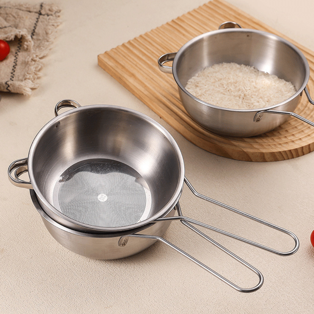Multipurpose Stainless Steel Draining Sieve Bowl