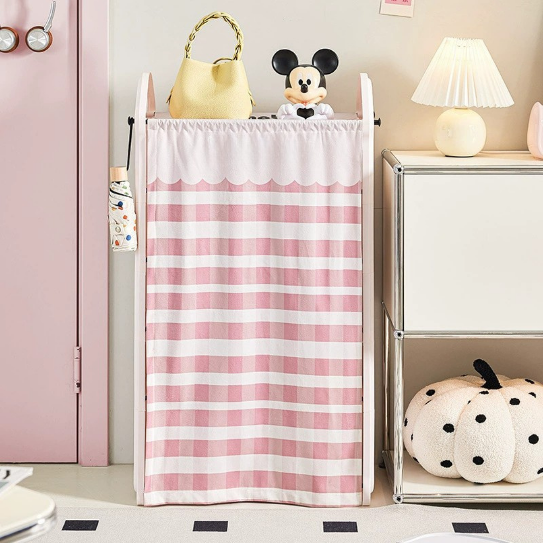 HOMERO Stylish Dopamine Fabric Curtain Shoe Rack Organizer