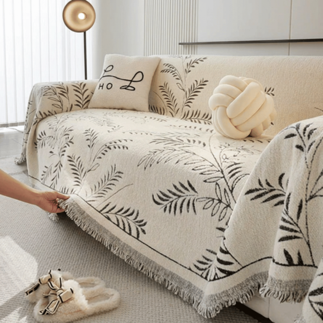 Elegant Reversible Anti Slip Chenille Fabric Sofa Cover