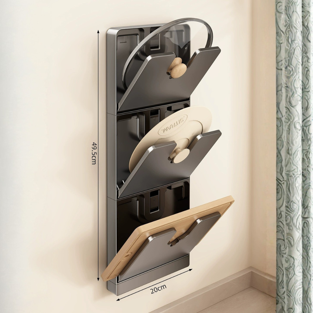 Multi Purpose Wall Mounted Foldable Kitchen Storage Rack