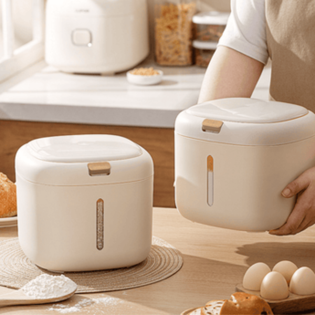 HOMERO Multi-Purpose Airtight Double Seal Grain Storage Container Lid