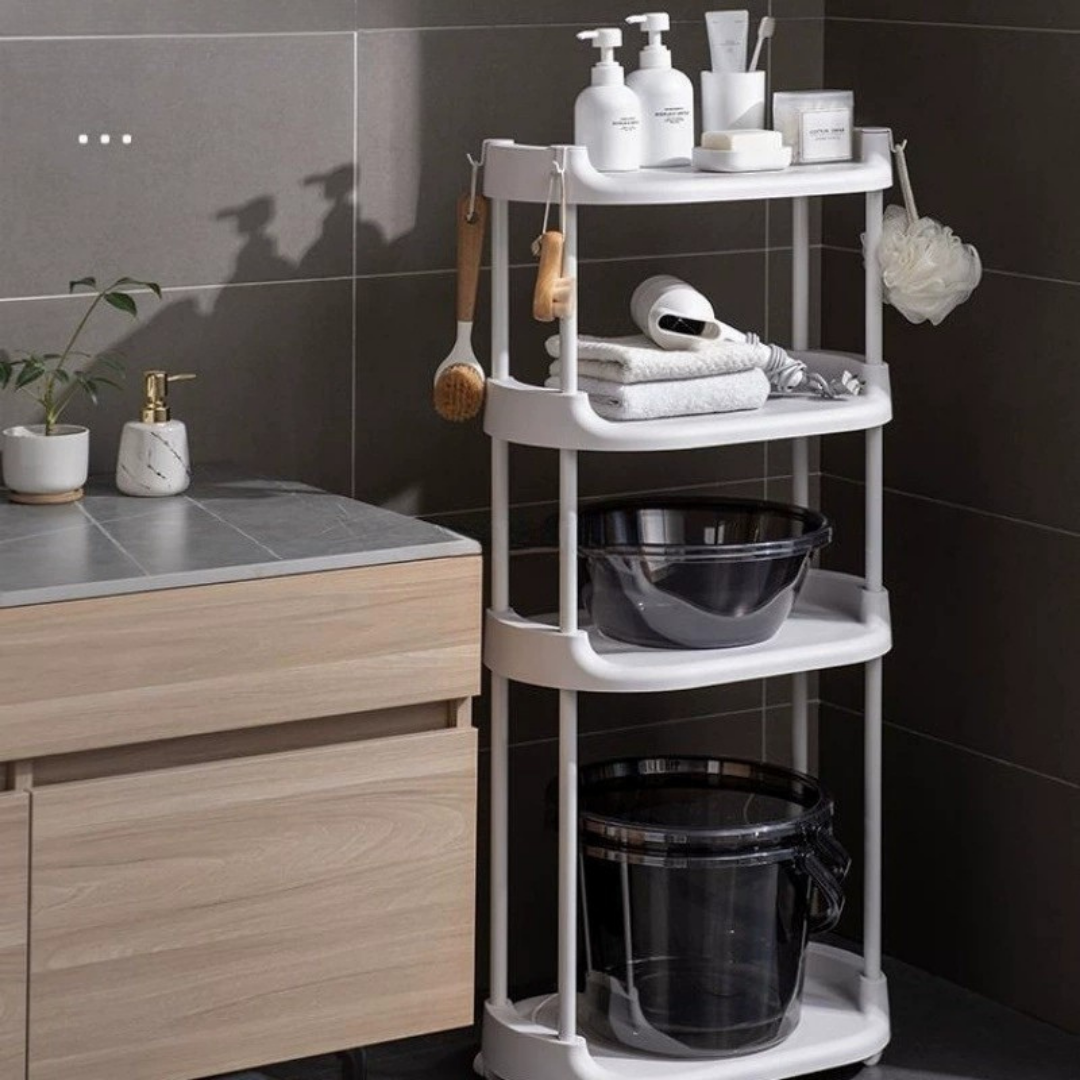 Homero Multi-Tier Slim Storage Rack Organizer with Wheels