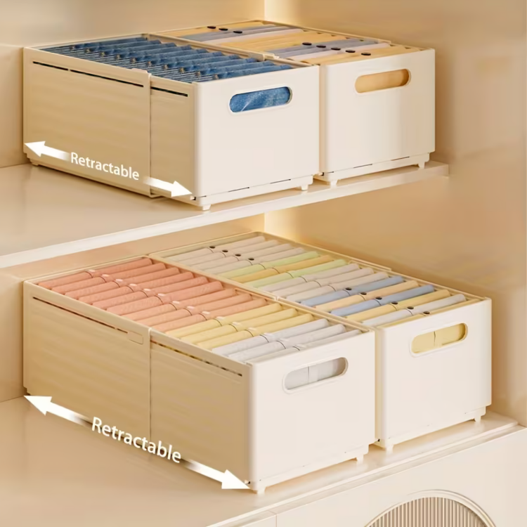 Multipurpose Expandable Sliding Stackable Storage Organizer