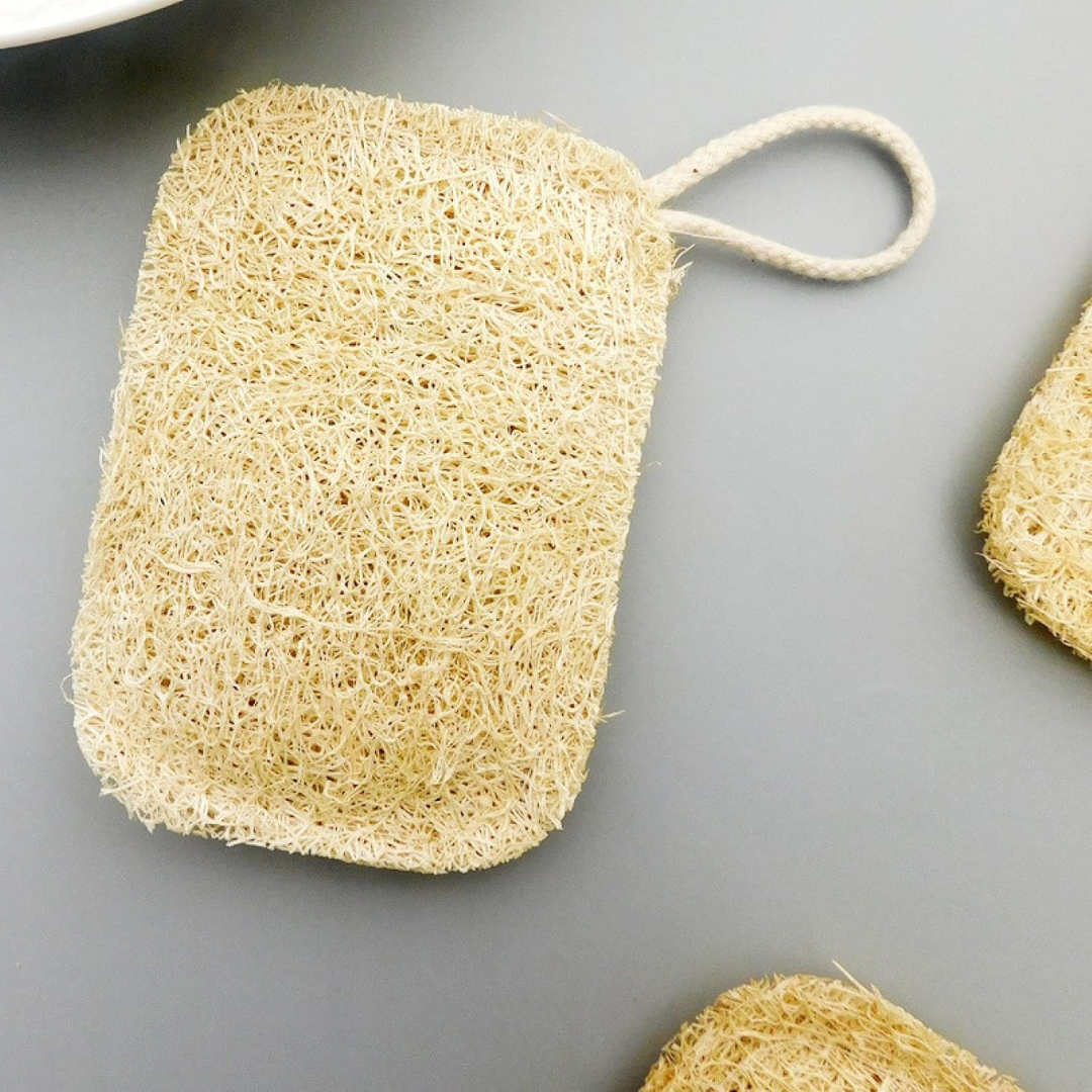 Homero Reusable Long Lasting Natural Cleaning & Bathing Loofah Pads