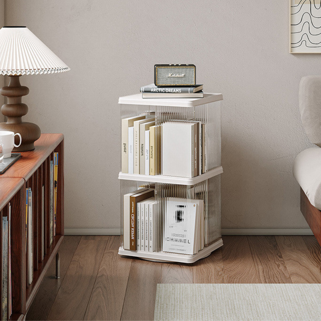 HOMERO 360° Rotating Modern ABS Storage Bookshelf for Home & Office