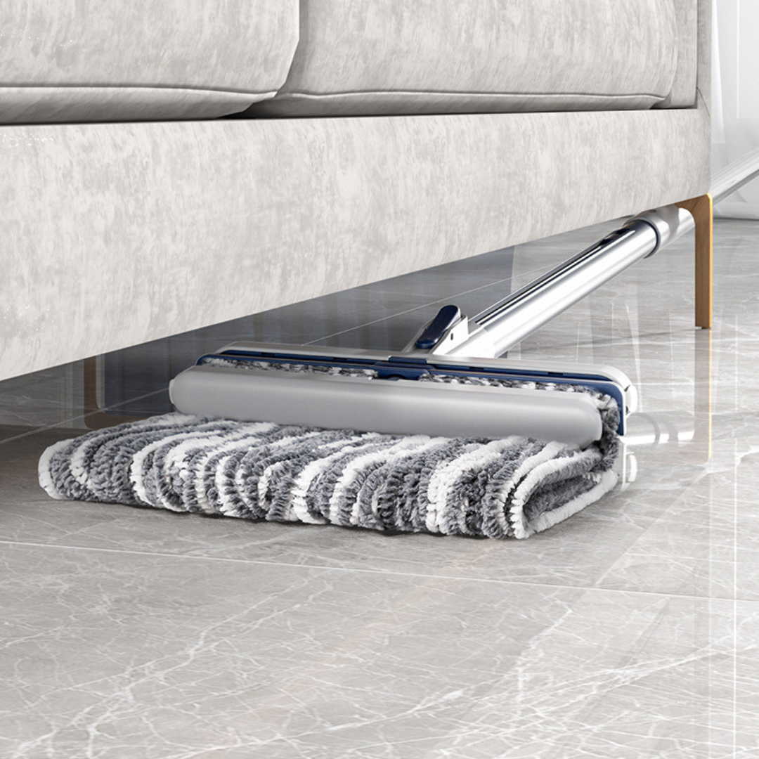 Stainless Steel Double Fold Absorbent Head Flat Floor Cleaning Mop