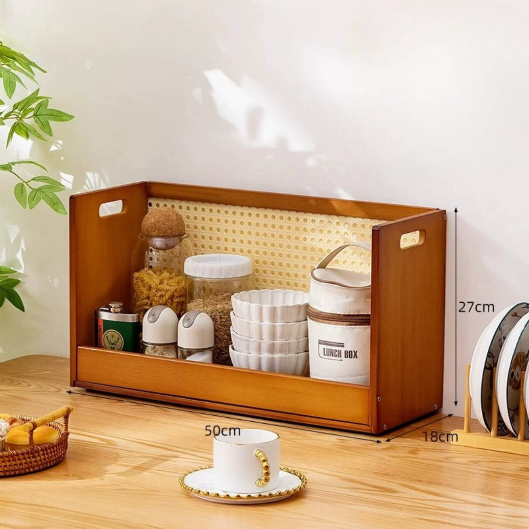 Premium Bamboo Multi-Scene Usage Countertop Storage Cabinet