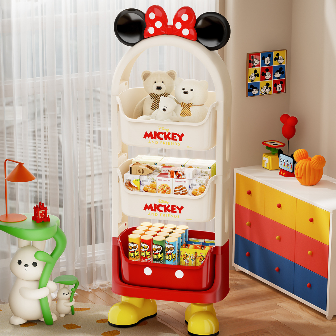 HOMERO Mickey Mouse Multipurpose Storage Cart with Legs