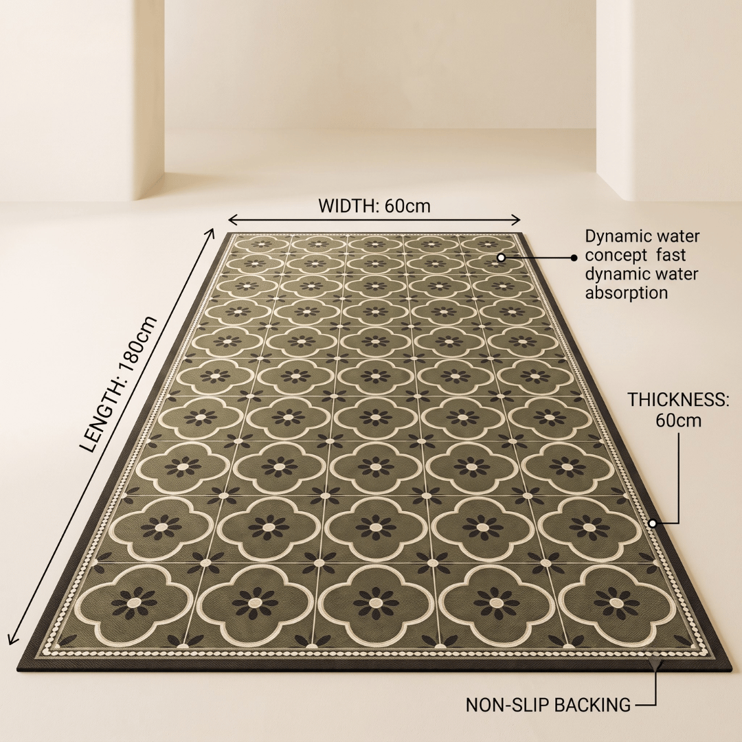 Premium Geometric Quick Dry Kitchen Floor Mat