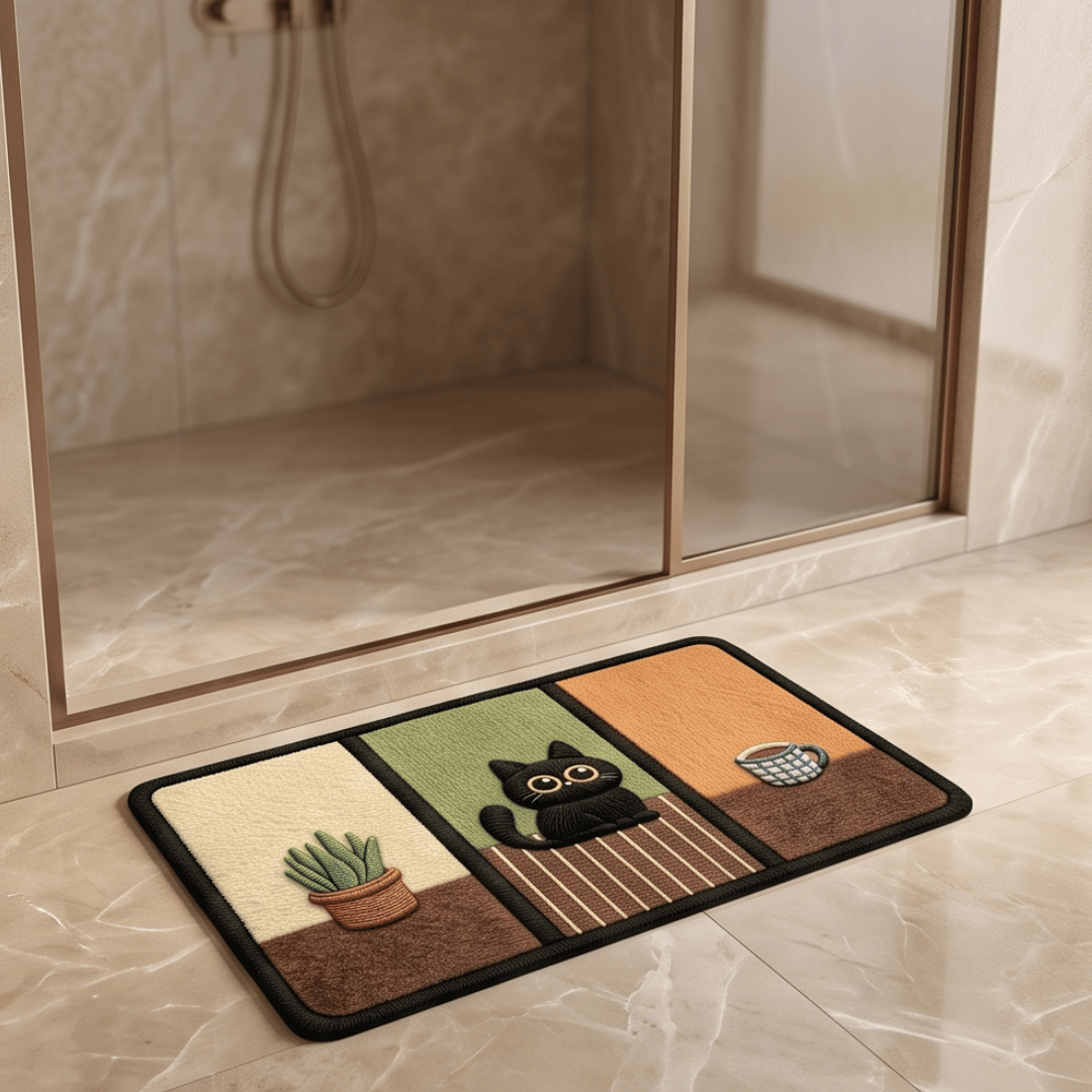 Cartoon Style Quick Dry Non-Slip Bathroom Floor Mat