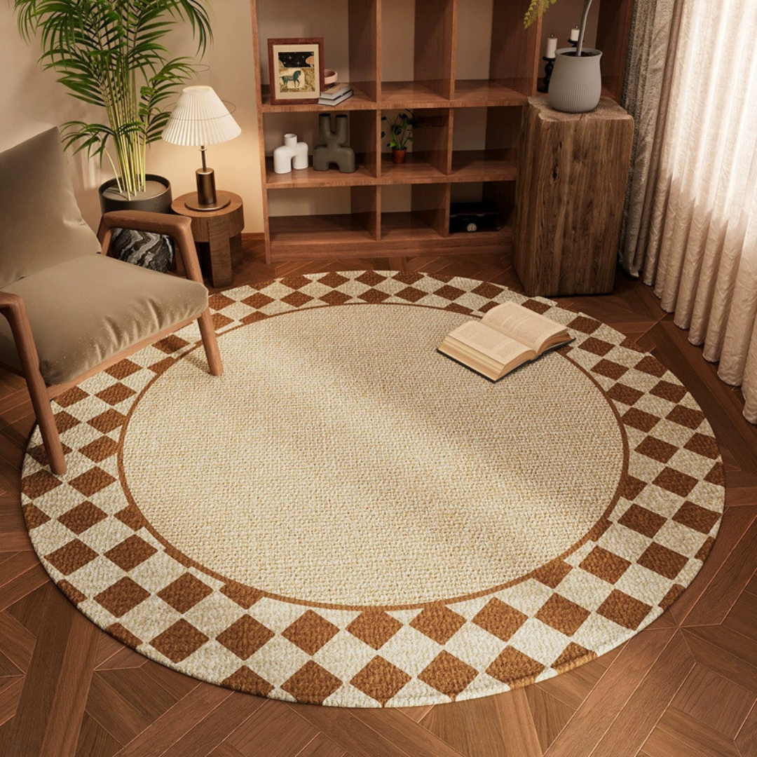 HOMERO Luxurious Round Modern Minimalist Rug 100cm