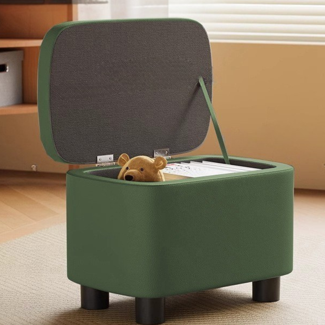 Homero Premium Storage Footstool with Nappa Leather