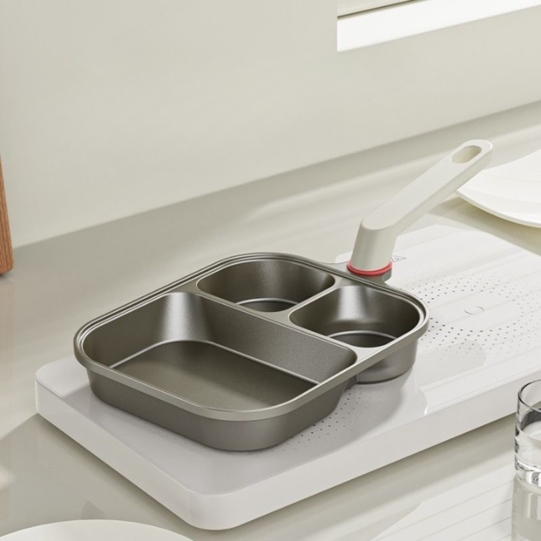 3 In 1 Non Stick Divided Frying Pan - 4.1cm Deep