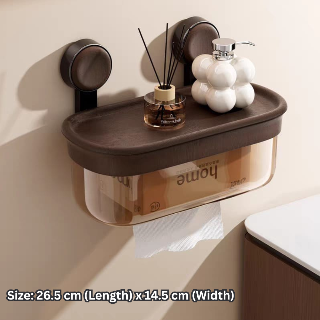 Wall Mounted Dual Strong Suction Support Waterproof Bathroom Storage Box