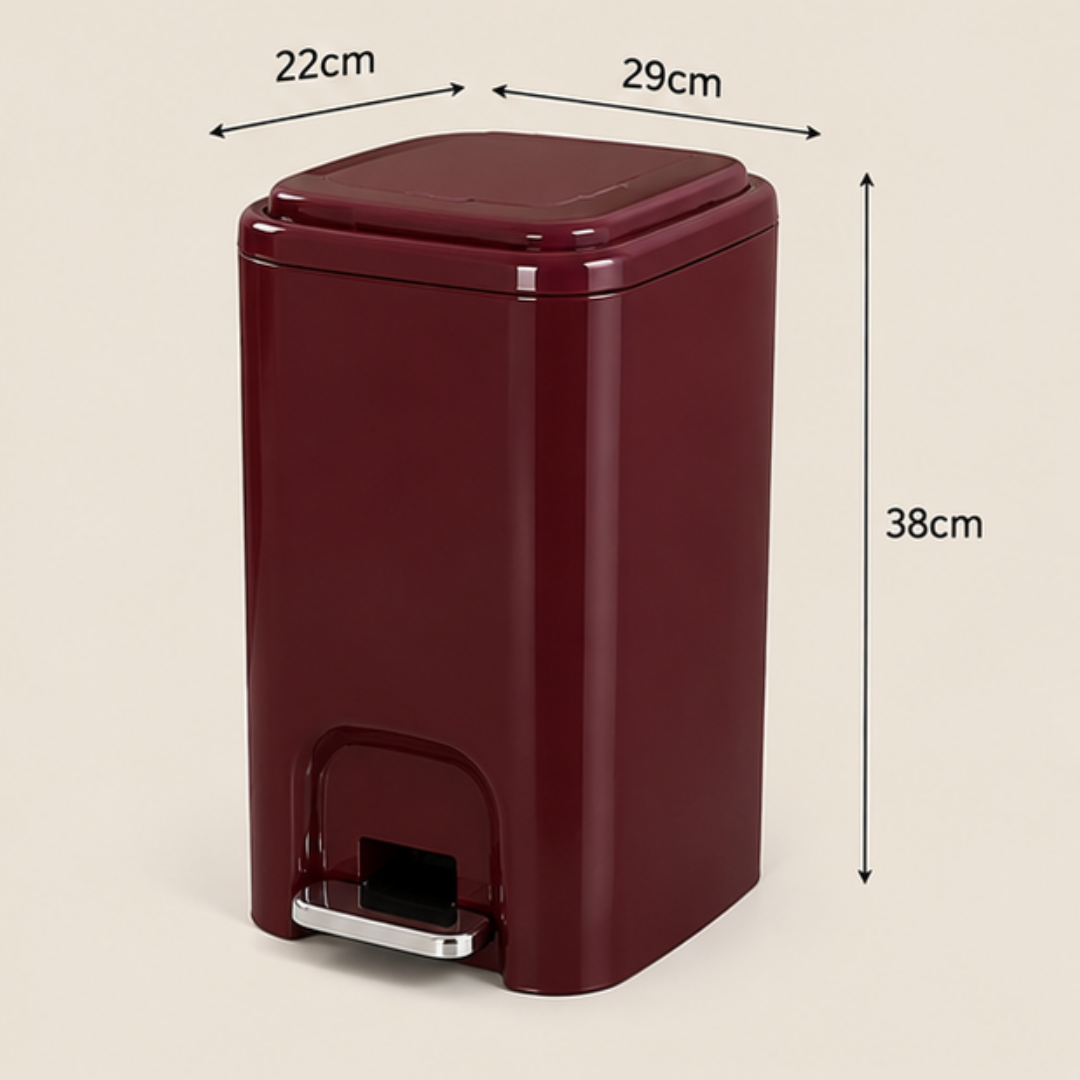 Modern Dual Opening Kitchen Bathroom Trash Bin with Secure Inner Ring