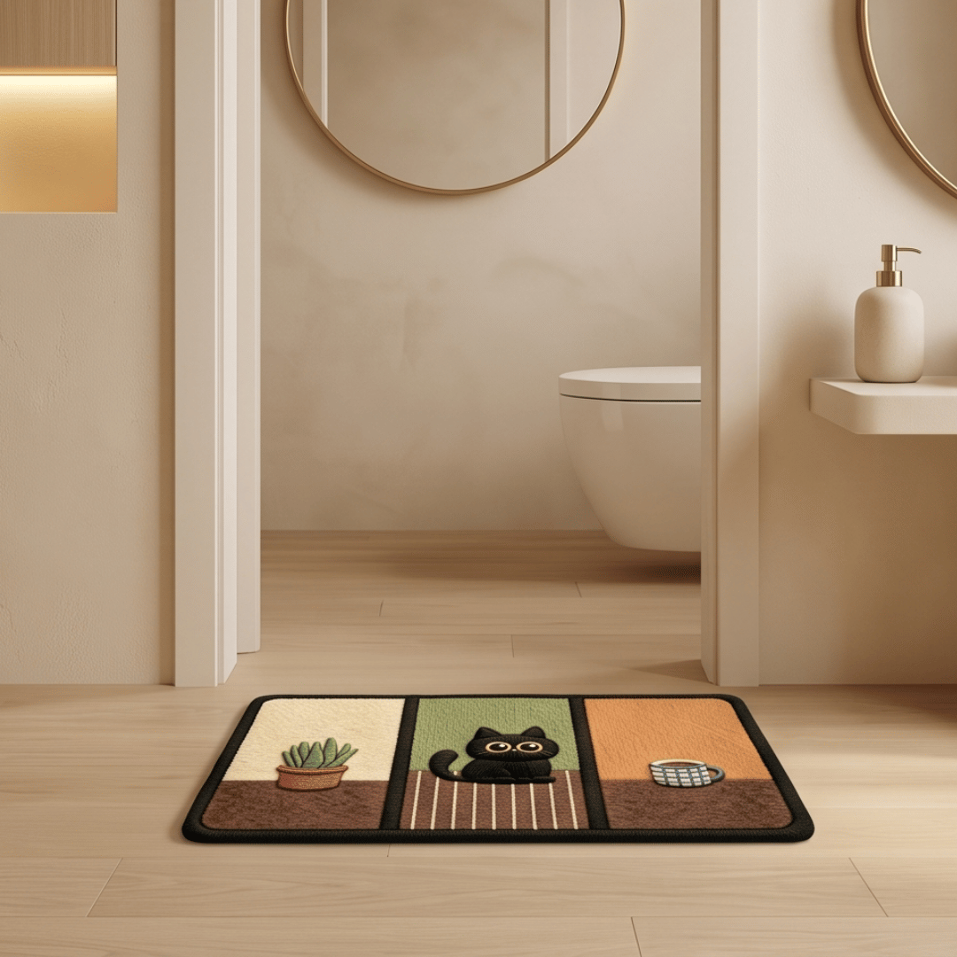 Cartoon Style Quick Dry Non-Slip Bathroom Floor Mat