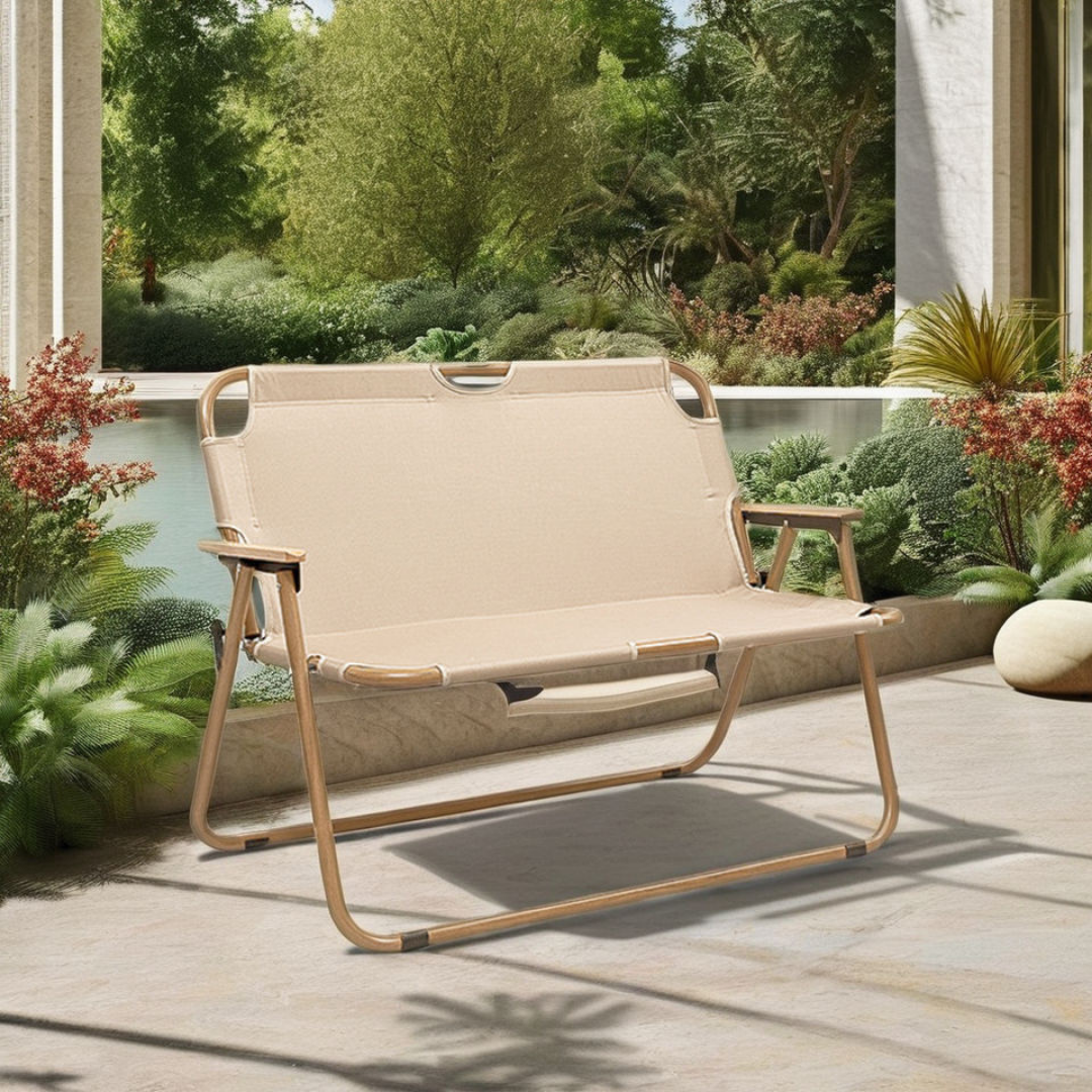 Homero Portable Outdoor Double Folding Chair Premium 600D Oxford Cloth Design