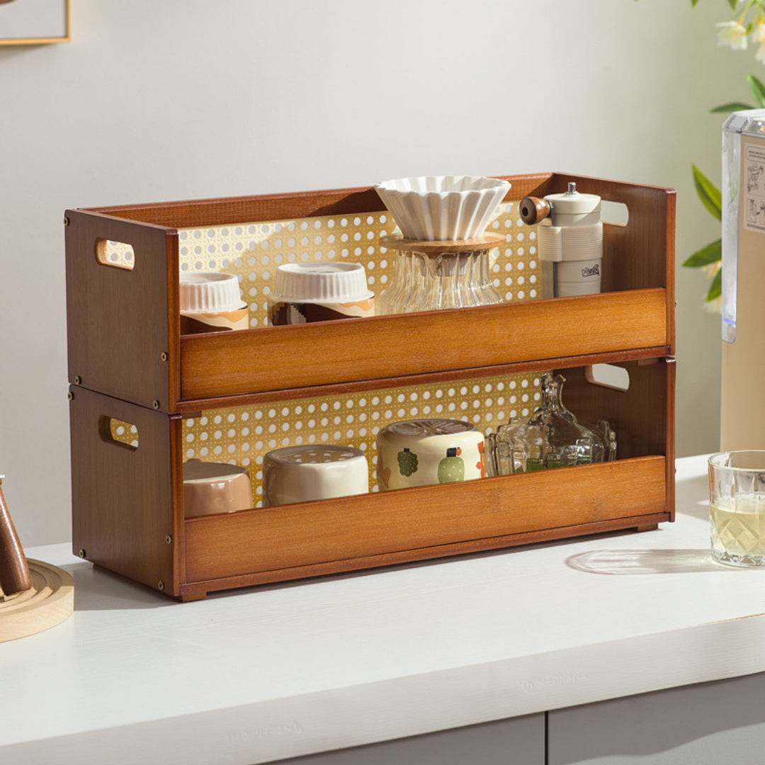 Premium Bamboo Multi-Scene Usage Countertop Storage Cabinet