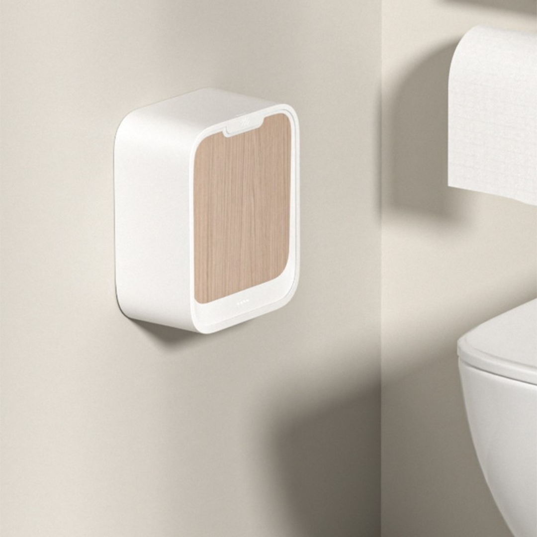 Touch-Free Wall-Mounted Trash Bin with Smart Sensor Lid