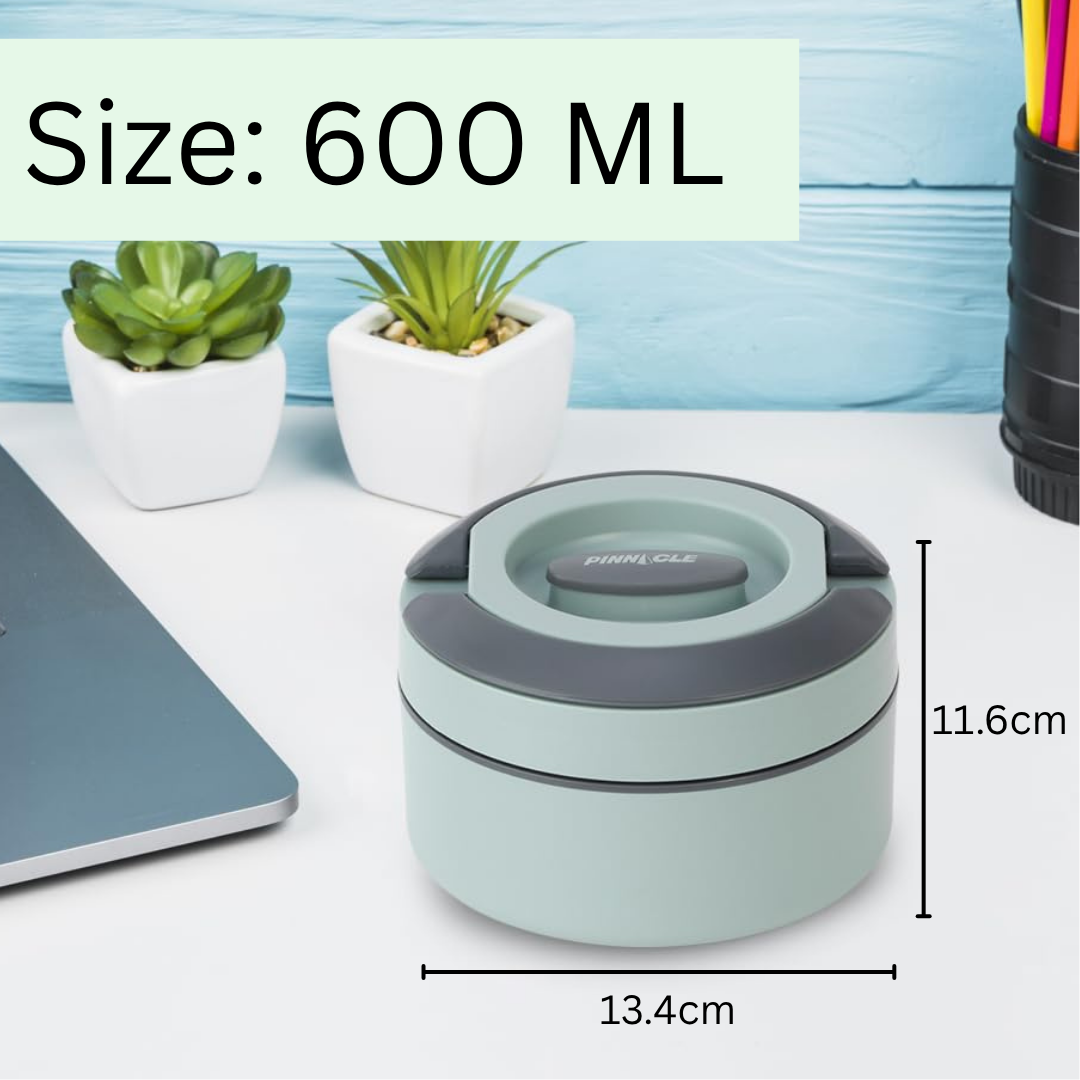 HOMERO Eco-Friendly Dual Compartment Stainless Steel Insulated Lunch Box - 600ML