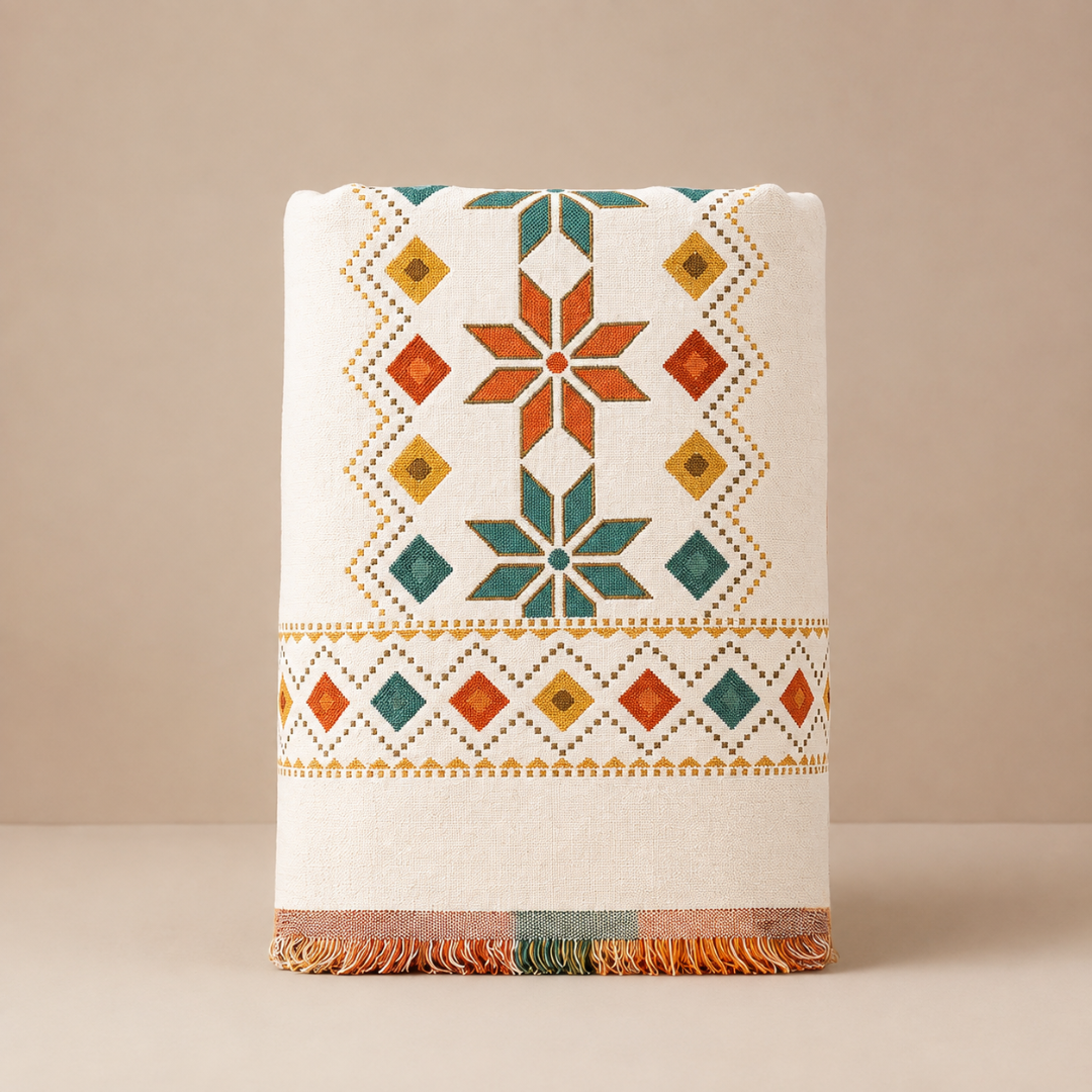 Unique Pattern Reversible Chenille Throw Sofa Cover