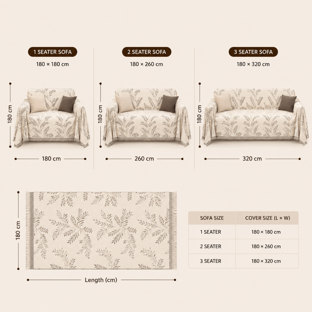 Elegant Reversible Anti Slip Chenille Fabric Sofa Cover