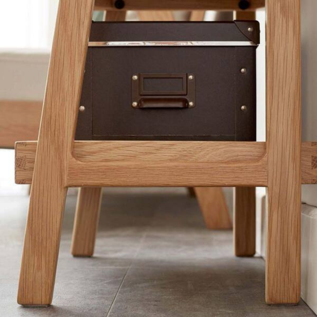 Multi Purpose Oak Wood Storage Shelf Portable Display Stand