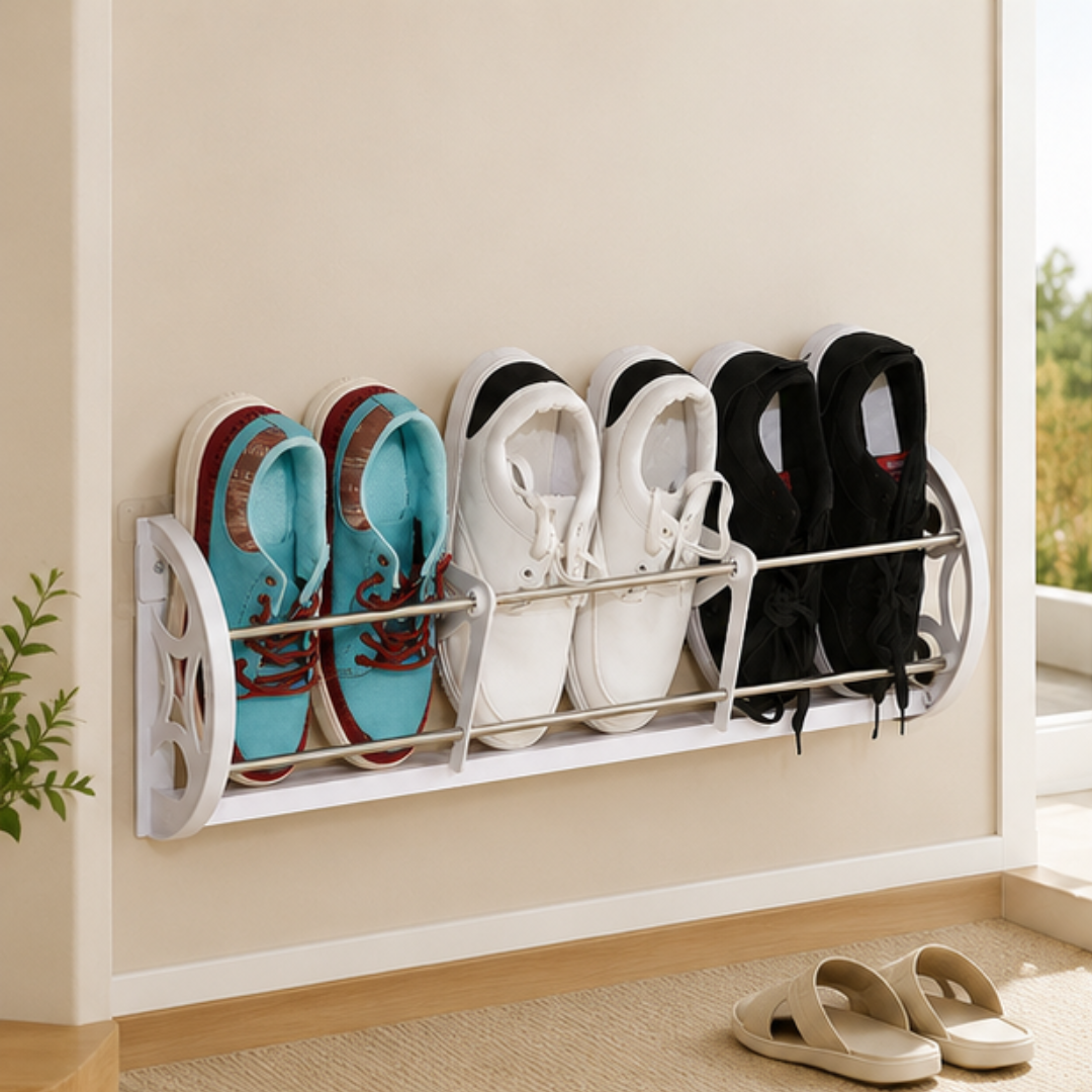 Durable Stainless Steel Wall Mounted Shoe Organizer