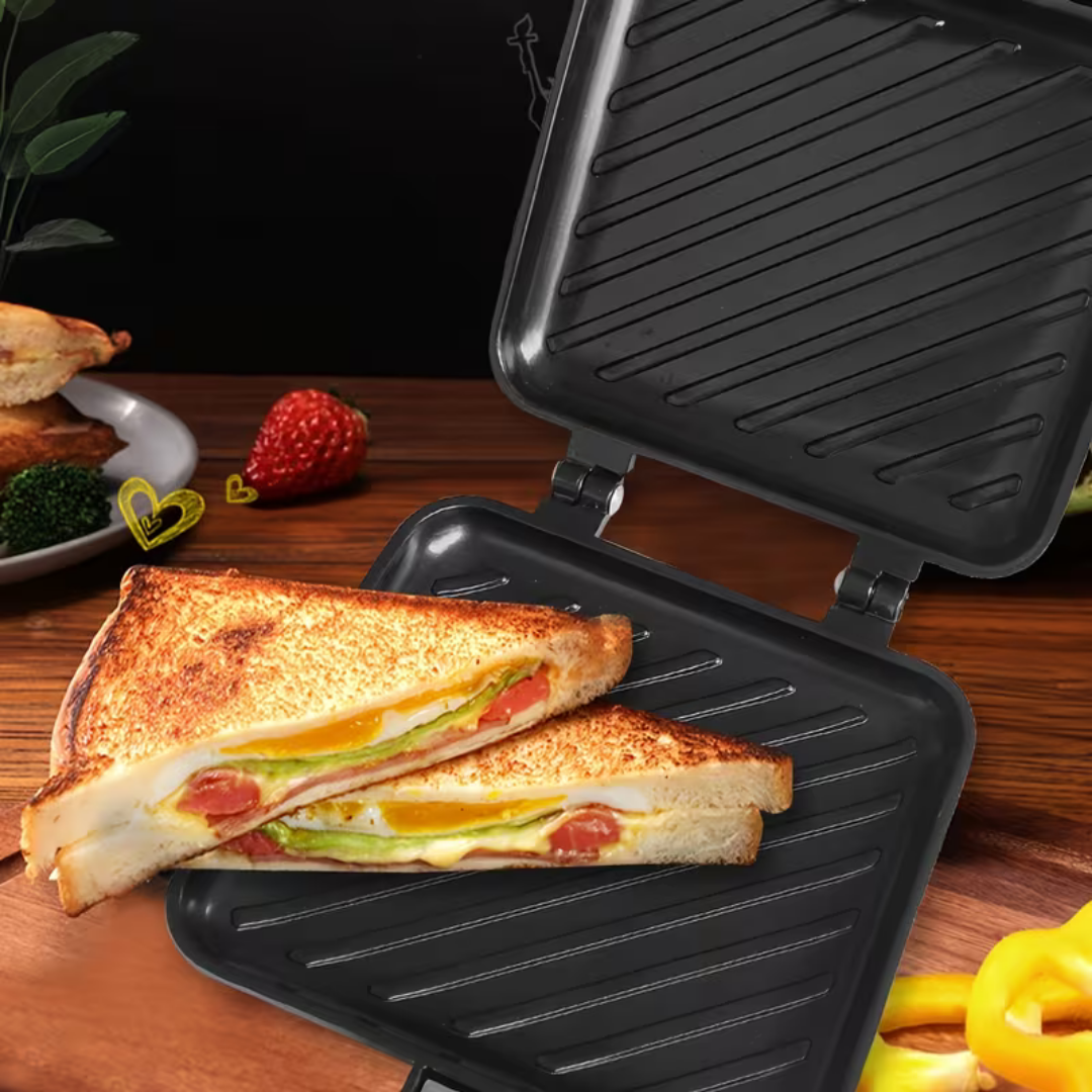HOMERO Non-Stick Toasted Sandwich Maker Pan with Comfortable Non-Slip Handle
