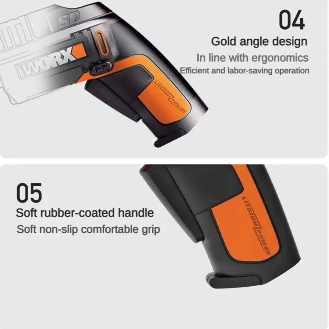 HOMERO Semi Automatic Cordless Electric Revolver Bit Storage 4V Lithium Power Screwdriver
